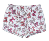 Macaron & Me Pink Bows Plush Shorts