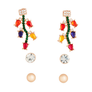 Mudpie Holiday Icon 3PK Christmas Stud Earrings Set