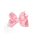 Pink Santa Double Ribbon Bow Large