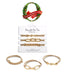 Beige Elastic with Gold Chain Link