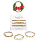 Beige Elastic with Gold Chain Link