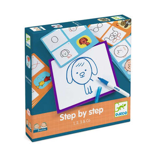 Djeco Step by Step Drawing Kit - 1, 2, 3 & Co