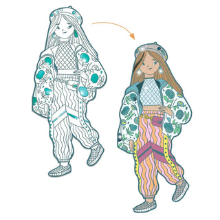 Djeco Les Demoiselle: Angèle & Friends Coloring Paper Dolls