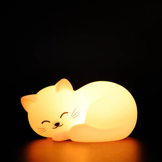 Mushi Ambient Cat Night Light, orange sleeping cat, additional view