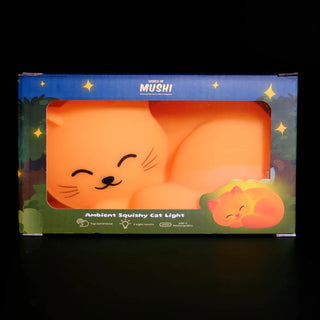 Mushi Ambient Cat Night Light, orange sleeping cat, additional view