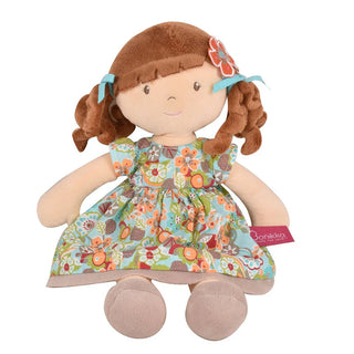 Summer Plush Doll - Light Brown Hair w/ Orange Floral Dress