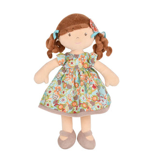 Summer Plush Doll - Light Brown Hair w/ Orange Floral Dress