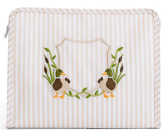 Roadie Medium Zip Pouch Embroidered Pimlico Duck Sand