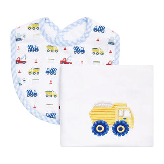 Dump Truck Basic Bib & Burp Boxed Set
