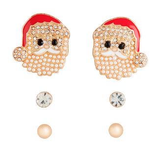 Mudpie Holiday Icon 3PK Christmas Stud Earrings Set