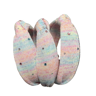 Bari Lynn Pastel Crystallized Soft Knit Top Knot