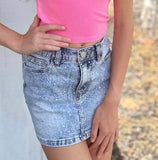 Flowers by Zoe Bedazzled Denim Skirt