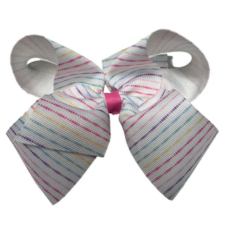 Wee Ones Birthday Girl Stripe Bow