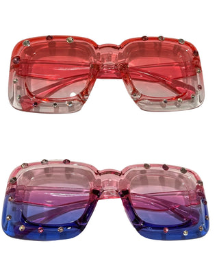 Bari Lynn Crystallized Ombre Sunglasses