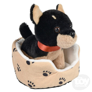 8" Dog in Bed Plush