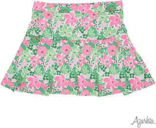 Azarhia Athleisure Botanical Flowers Tennis Skirt