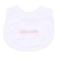 Magnolia Baby Little Sister Embroidered Bib