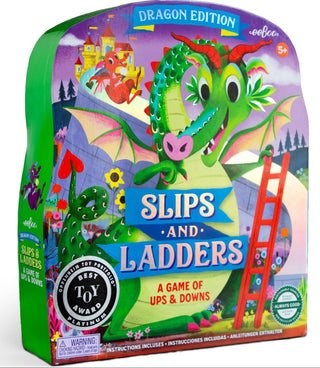 Eeboo Slips & ladders Dragon Edition Shaped Game