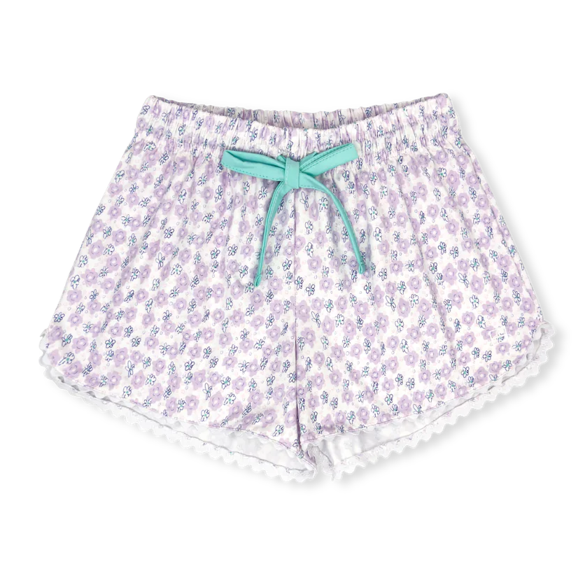 Set Athleisure Emily Shorts - Blissful Blooms/Totally Turquoise – Olly-Olly