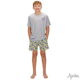 Azarhia Mardi Gras S/S Dri-Fit Shirt - Camo Deer on Gray