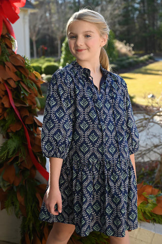 Pleat Collection Eve Dress - Vines
