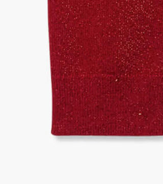 Red Shimmer Knit Leggings