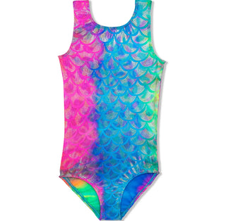 Girl Power Rainbow Mermaid Scales Leotard