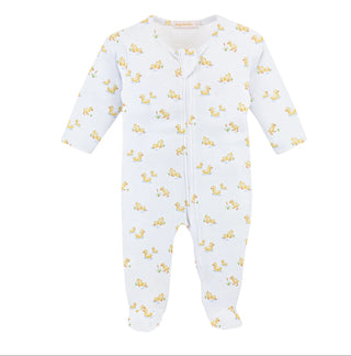 Baby Club Chic Baby Duckies Zip Up Footie