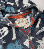 Boys Dino Fossils Fleece Zip-Up Hoodie