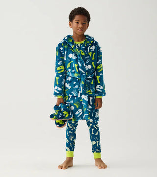 Boys Dino Fossils Fleece Robe