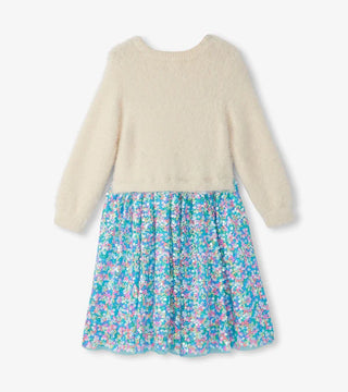 Cami Lace Fuzzy Mixed Sequin Skirt Dress