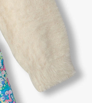 Cami Lace Fuzzy Mixed Sequin Skirt Dress