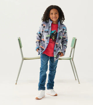 Boys Monster Truck Fleece Zip-Up Jacket
