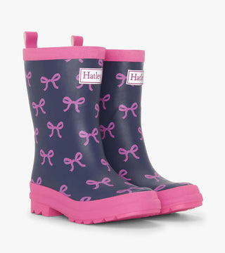 Hatley Navy Teeny Bows Matte Rain Boots