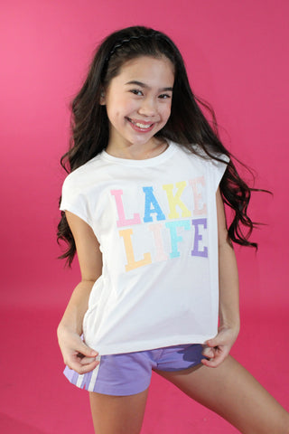 Lake Life White Tank Top