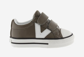 Victoria Sneaker- Tribu Contrast Faux Leather - Taupe