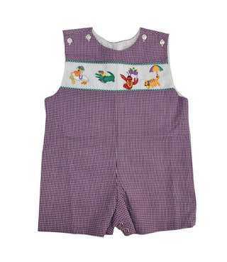 Lulu Bebe Mardi Gras Emb Animal Shortall