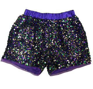 Mardi Gras Confetti Sequin Shorts