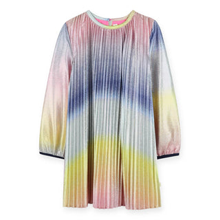 Gradient LS Pleated Dress