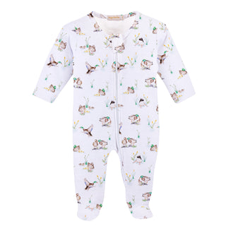 Baby Club Chic Duck Pond Pima Zipped Footie