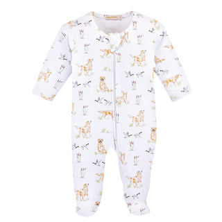Baby Club Chic Goldens & Mallards Pima Zipped Footie