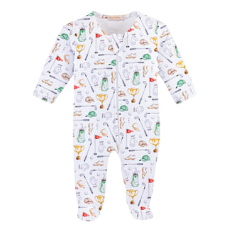 Baby Club Chic Little Champions Pima Zipped Footie