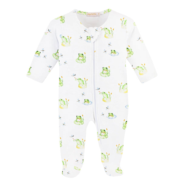 Baby Club Chic Baby Frog Zipped Footie