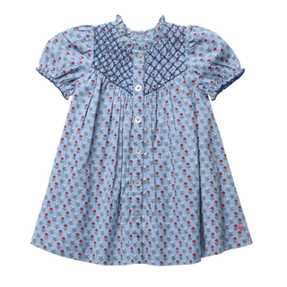 Girls Lucia Dress - Light Blue Carnation