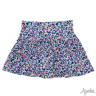 Azarhia Bright Leopard Gathered Skort