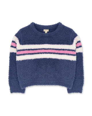Crown Blue Plush Dreamer Stripe Sweater Set