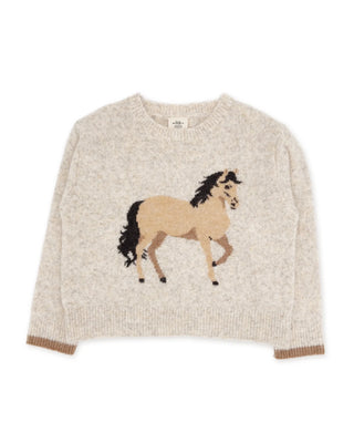 Camille Horse Sweater - Oatmeal