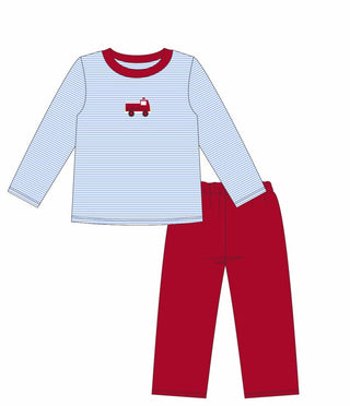 Itsy Bitsy Firetruck Pant Set