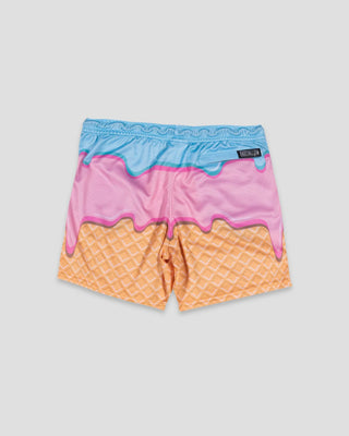 Frozen Treats Ice Cream Sundae Diamond Air Mesh Shorts - Youth
