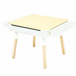 Hape activity table with chalkboard top and sand tray